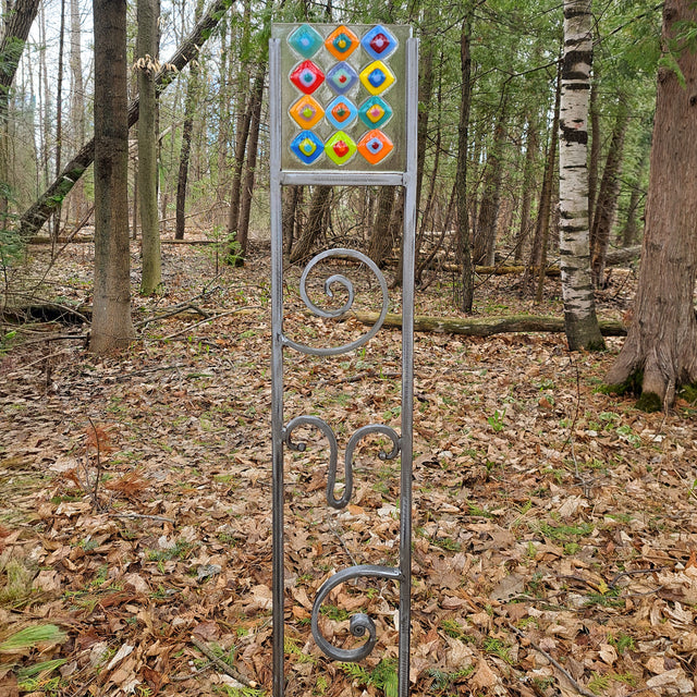 Colored Diamonds Garden Stake