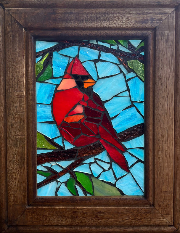 Cardinal Mosaic Window