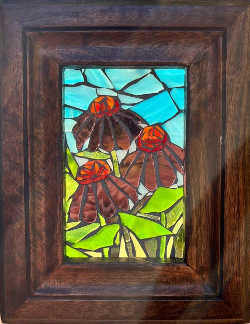 Coneflower Mosaic Window