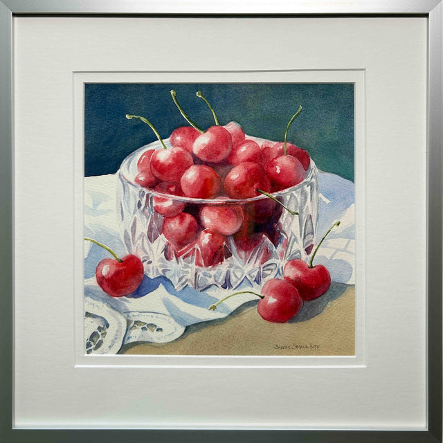 Crystal Bowl with Cherries