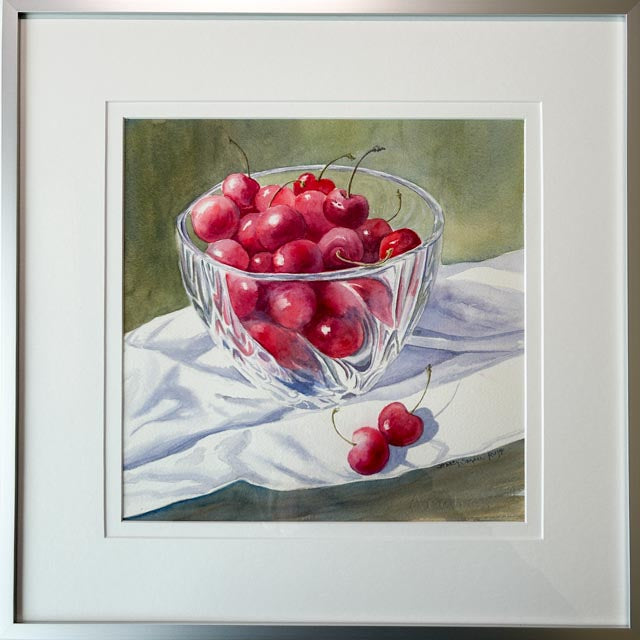 Crystal Bowl With Cherries