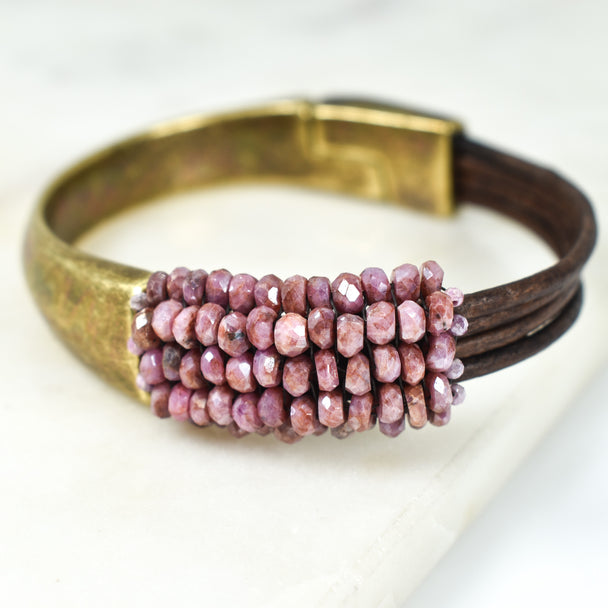 Ruby and Silverite Bracelet