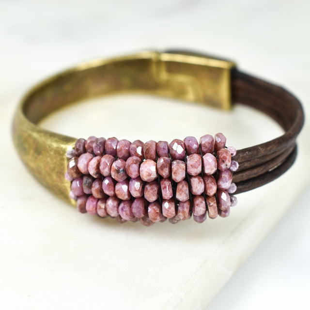 Ruby and Silverite Bracelet