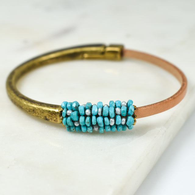 Turquoise and Pearl Bracelet