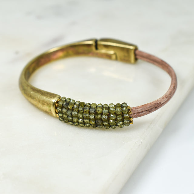 Peridot and Vermeil Bracelet