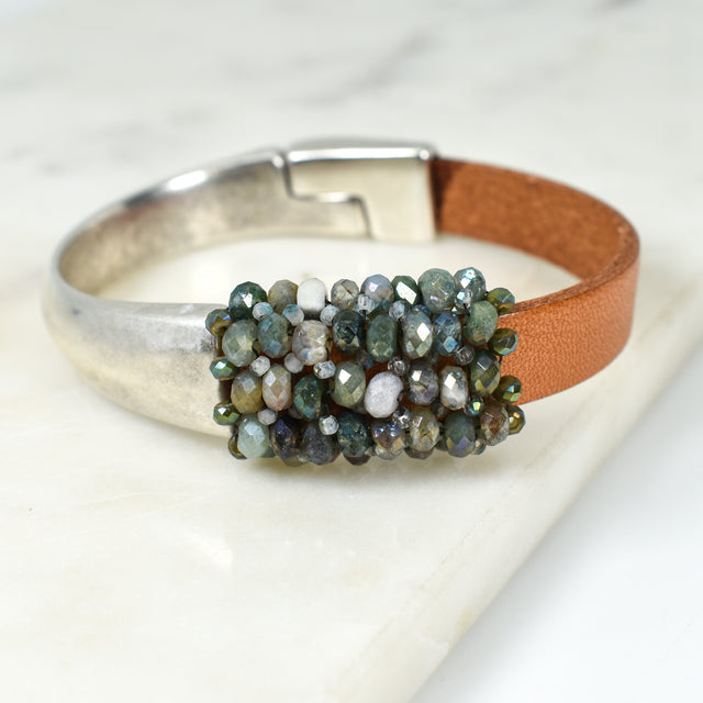 Quartz Topaz and Crystal Bracelet
