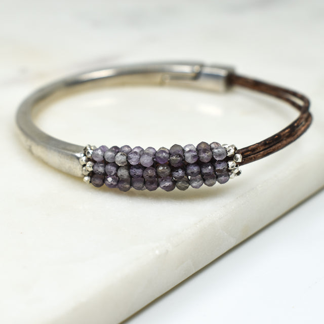 Amethyst and Sterling Silver Bracelet