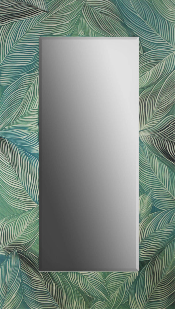 Blue Green Frond Rectangular Mirror