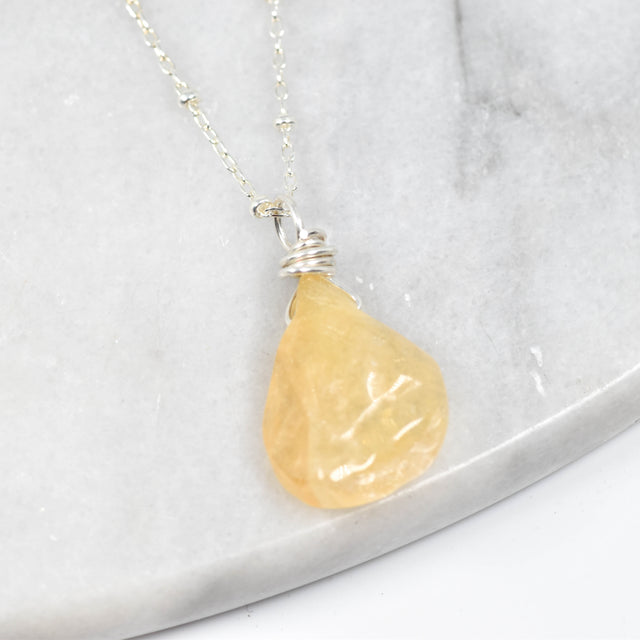 Rough Cut Citrine Necklace