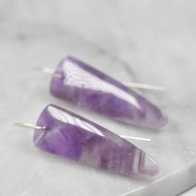 Amethyst Arrow Earrings