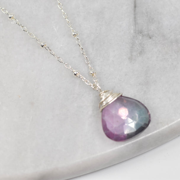 Wrapped Mystic Topaz Necklace