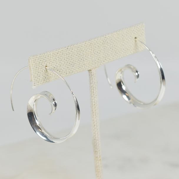 Spiral Sterling Silver Earrings