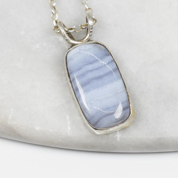 Blue Lace Agate Necklace