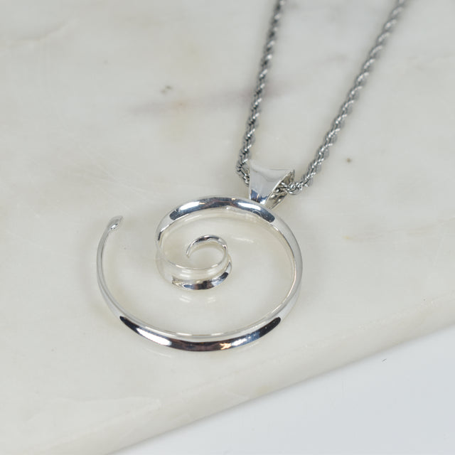 Silver Spiral Pendant