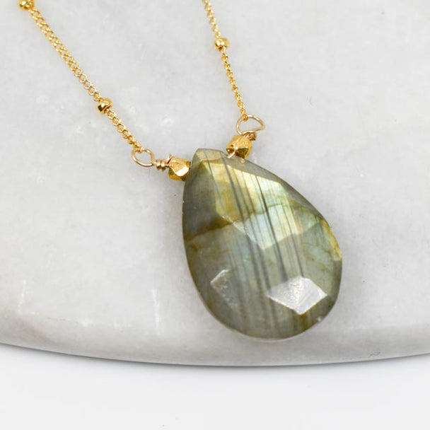 Labradorite and Gold Fill Necklace