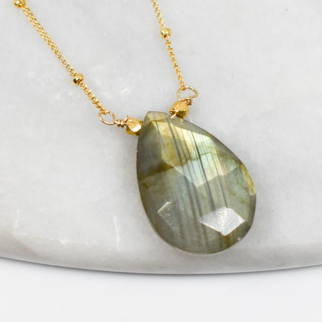 Labradorite and Gold Fill Necklace
