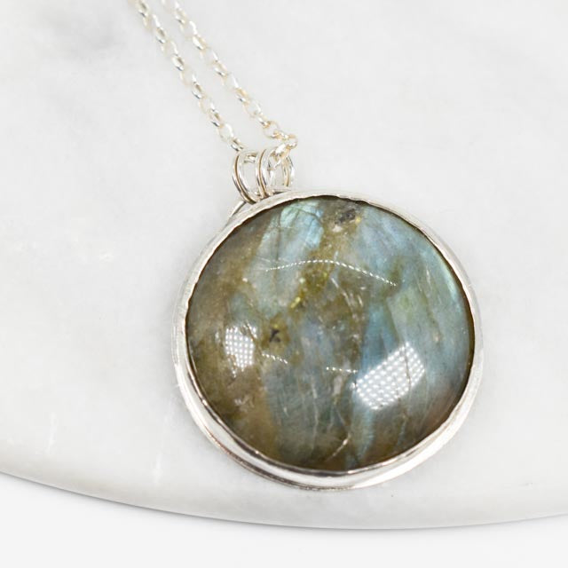 Labradorite and Silver Necklace