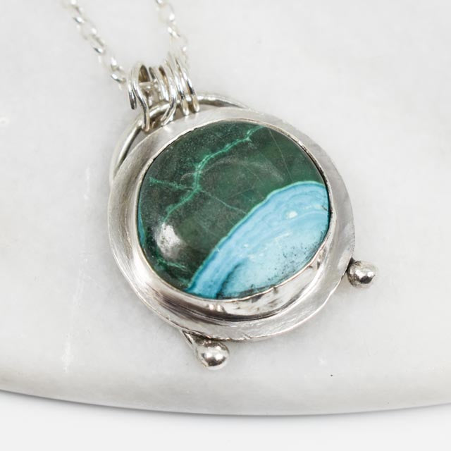 Malachite and Silver Necklace