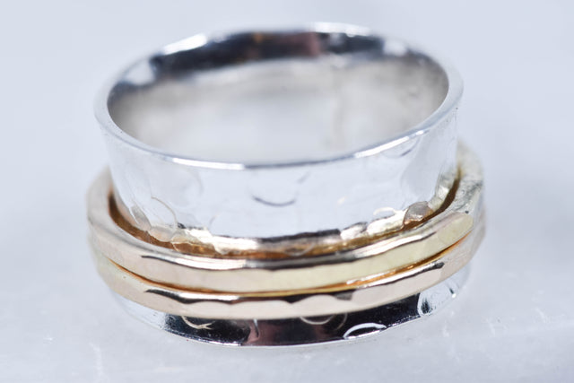 Gold and Silver Spinner Ring