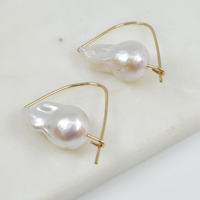 Baroque Side Sway Gold Fill Earrings