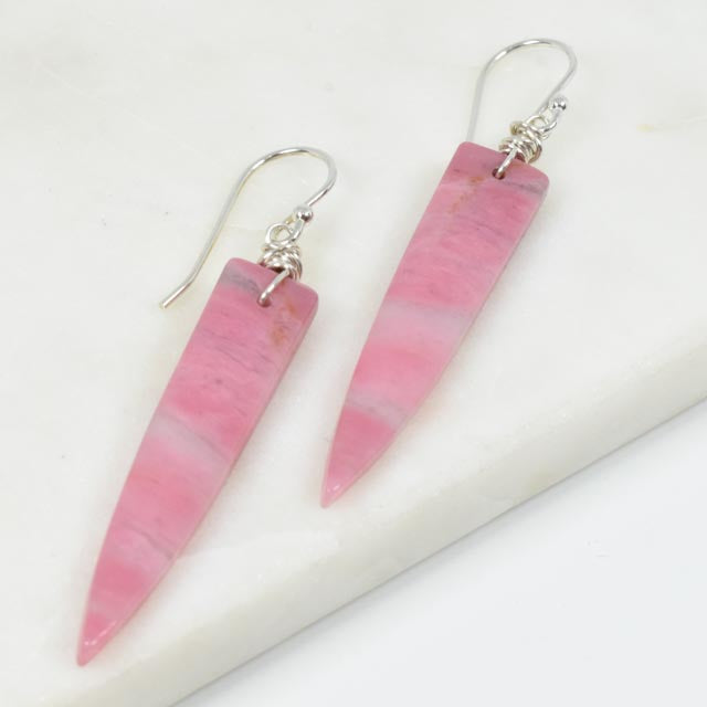 Rhodocrosite Dangle Earrings