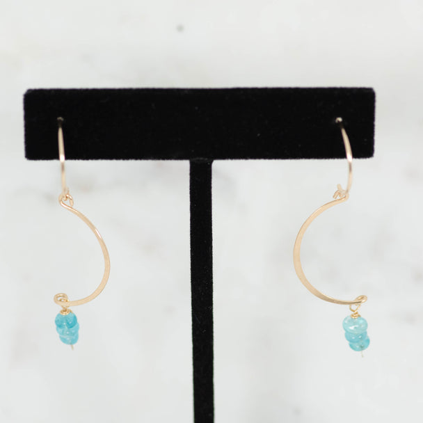 Apatite "C" Shaped Earrings