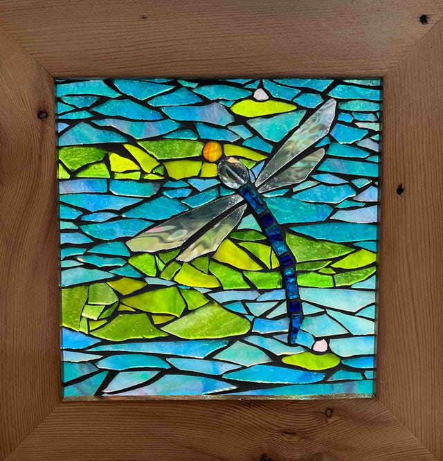 Dragonfly Pond Mosaic Window
