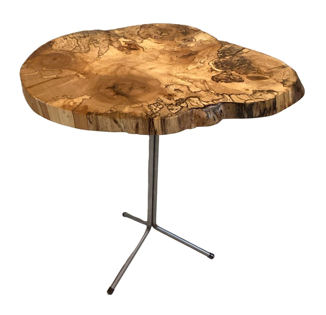 Dramatic Maple Accent Table