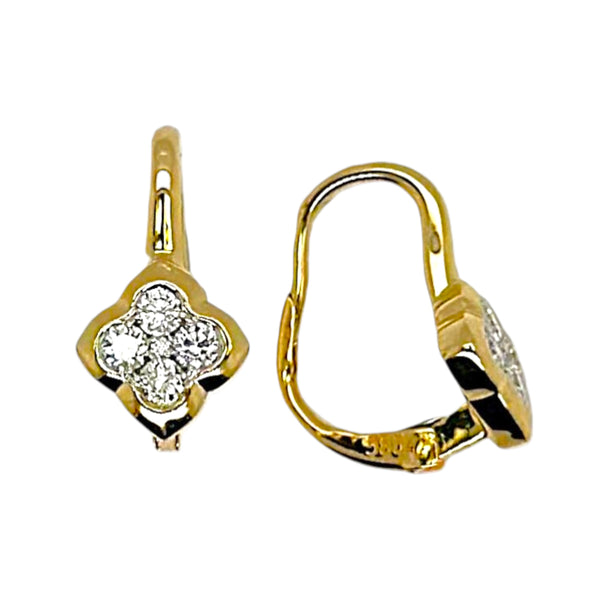 Jolie Fleur White Diamond Earrings