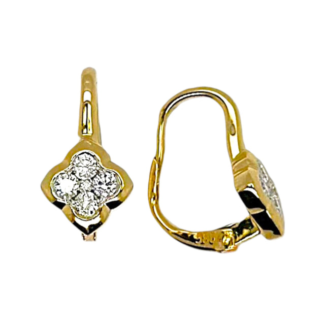 Jolie Fleur White Diamond Earrings