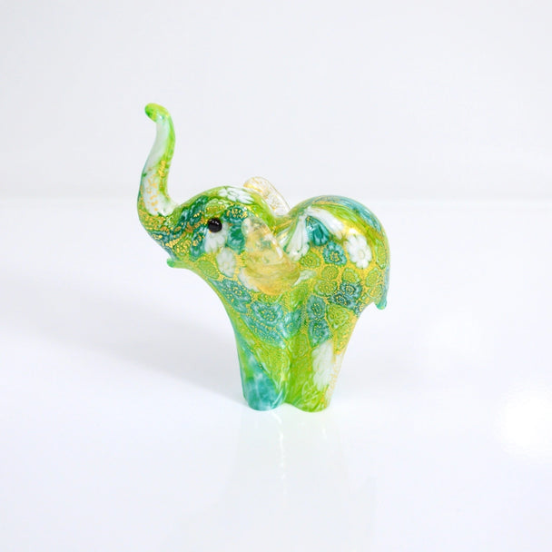 Murano Glass Millefiori Elephant Figurine