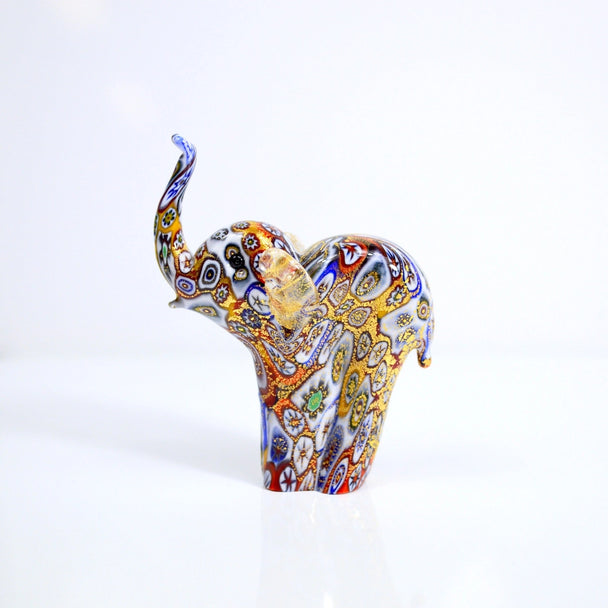 Murano Glass Millefiori Elephant Figurine
