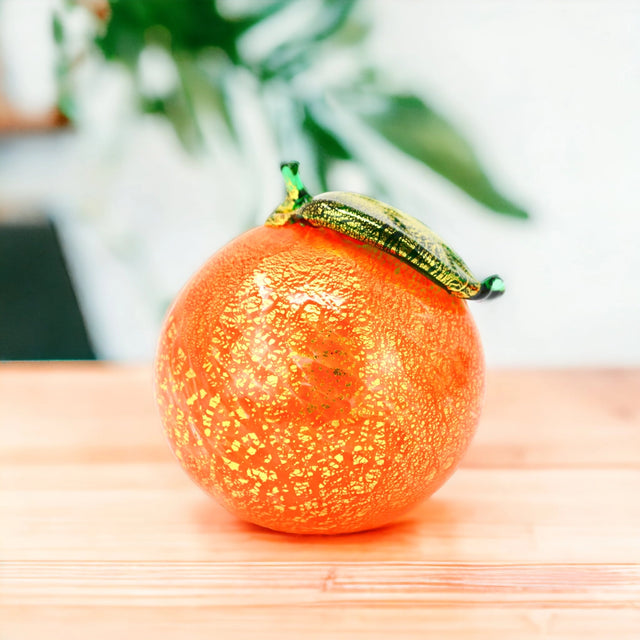 Life-size Murano Glass Orange Figurine