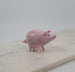 Miniature glass pink pig profile