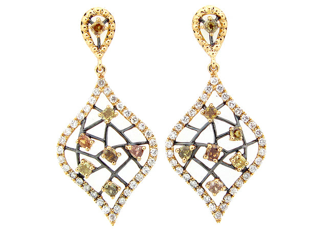 Fancy Color Diamond Dangle Earring