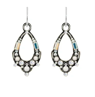 Oval Drop Hoop Earring