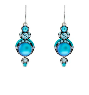 Moonlight Beach Glass Earrings