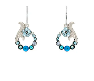 Moonlight Petite Hoop Flower Earrings