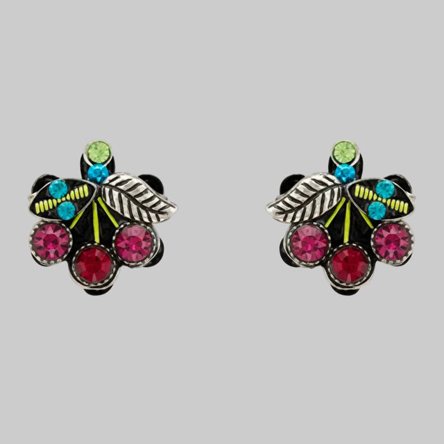 Stud Mini Cherry Post Earrings