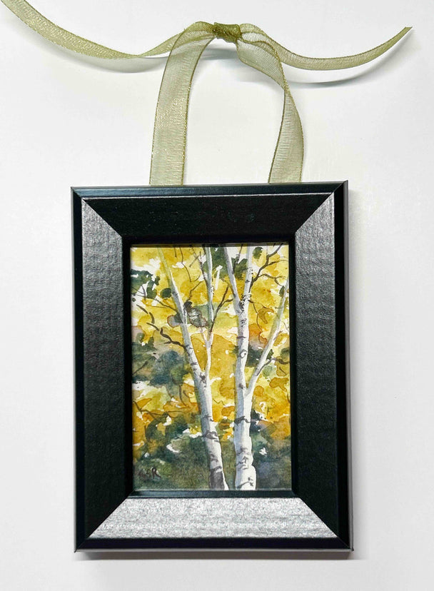 Fall Birches Ornament #1
