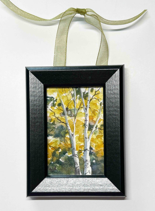 Fall Birches Ornament #1