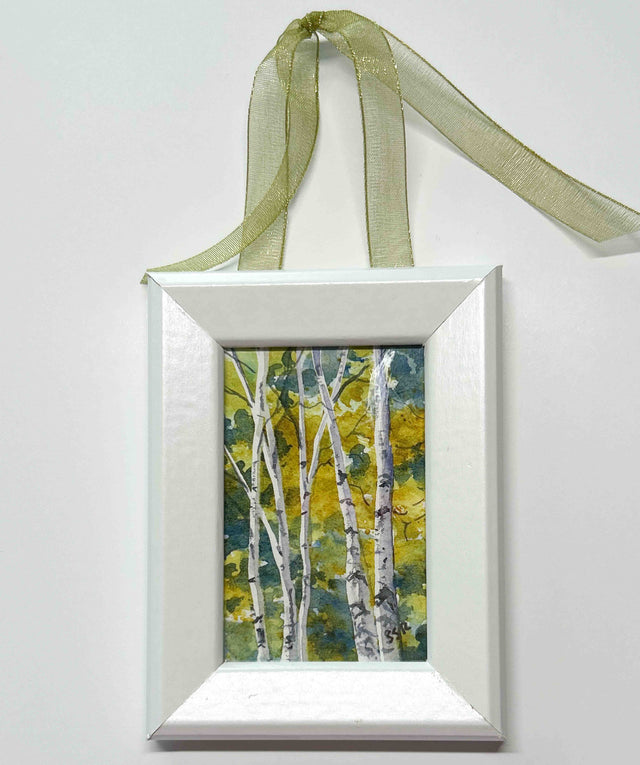 Fall Birches Ornament #2