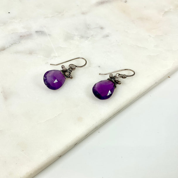 Purple Amethyst Swarm Earrings