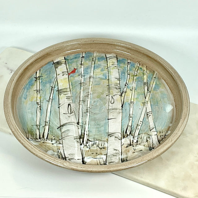 10" Winter Birch Plates