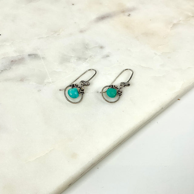 Turquoise Horseshoe Earrings