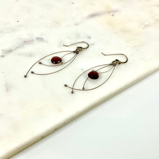 Red Garnet Tickle Earrings