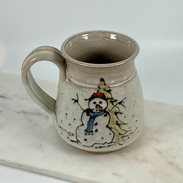 White Colored Snowman Mug