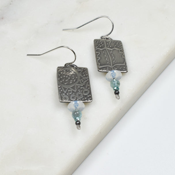 Moonstone and Apatite Earrings