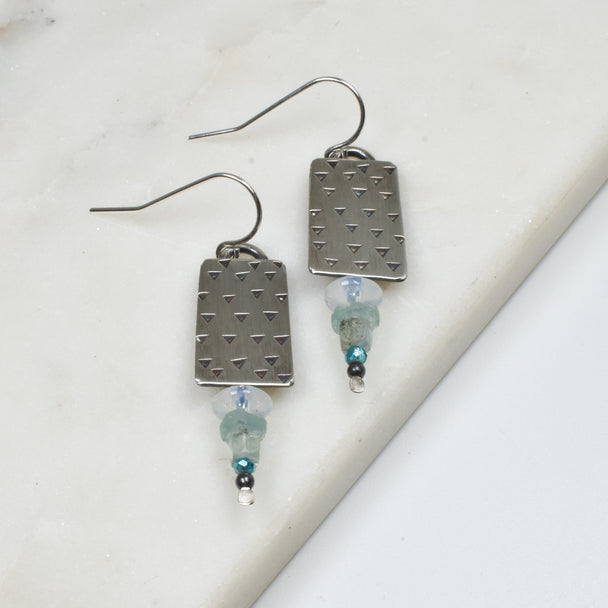 Moonstone and Fluorite Earrings