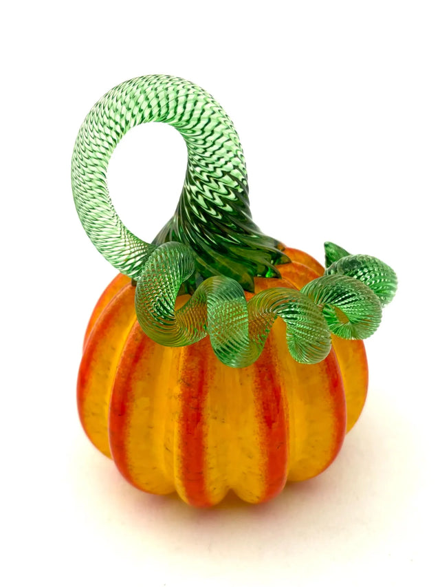 Mini Yellow and Orange Rib Pumpkins
